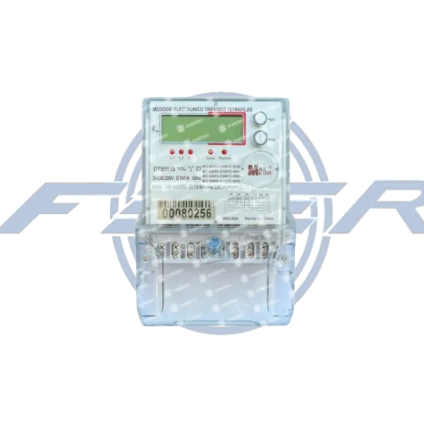 MEDIDOR TRIFÁSICO BIDIRECCIONAL MICROSTAR 3X57-480V5-100A CLASE 1 P2000D CALIBRADO EN 4 CUADRANTES